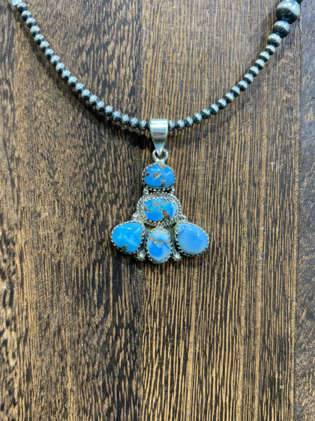 Golden Hills 5 Stone Cluster Pendant