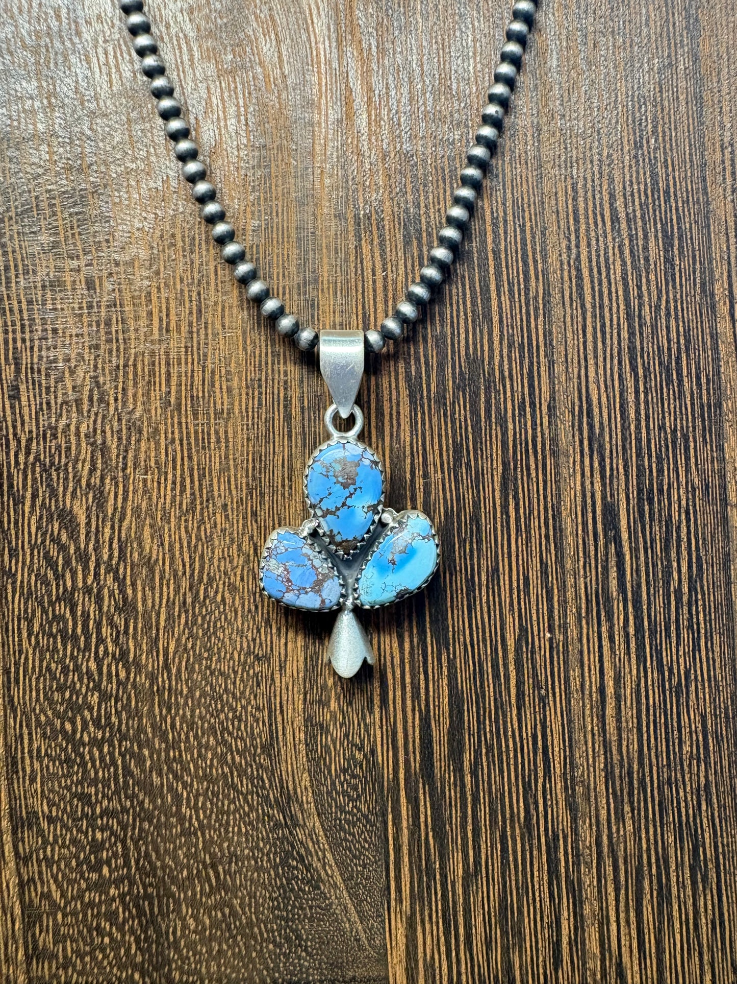 Golden Hills 3 Stone Blossom Pendant