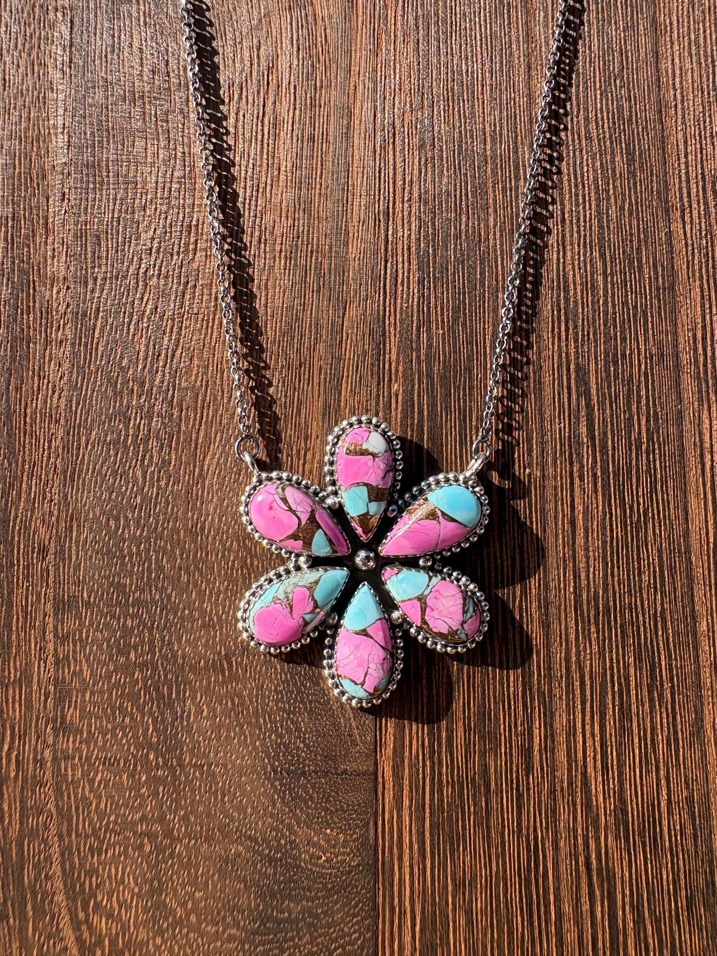 Cotton Candy Large Cluster Necklace