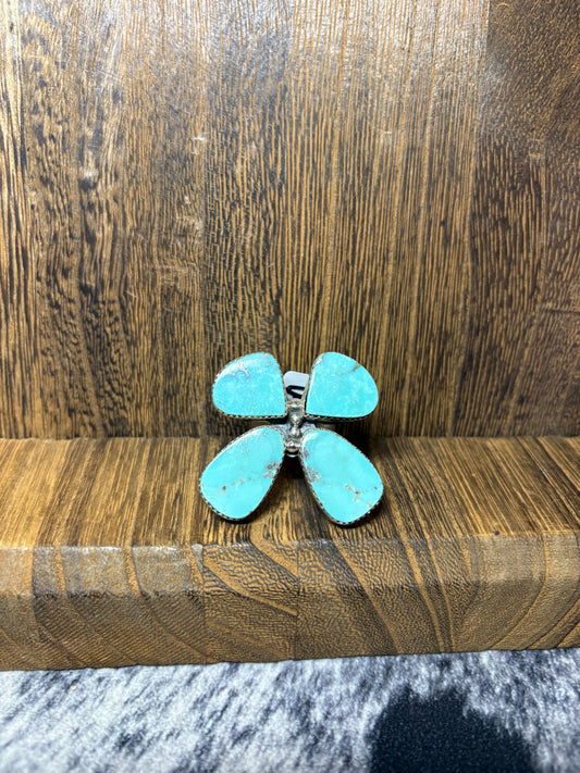 Turquoise Large 4 Stone Bow Ring