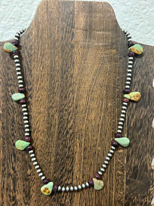 17” Turquoise Petal and Purple Spiny