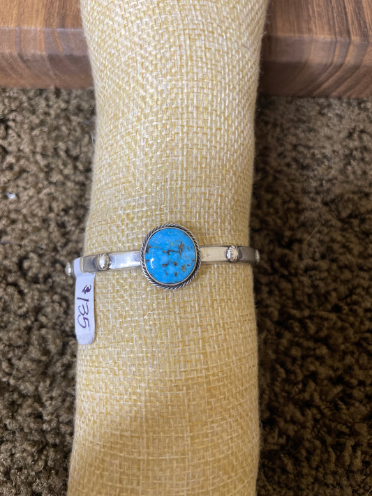 Navajo Handmade Sonoran Blue Cuff