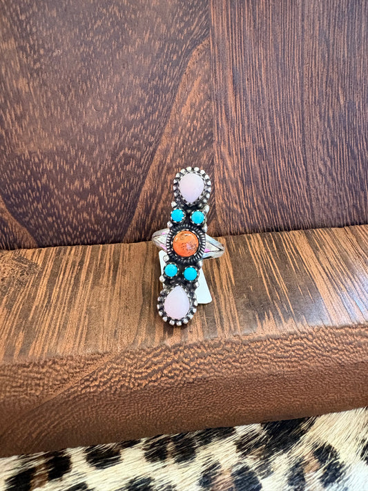 Mix Stone Crawler Ring