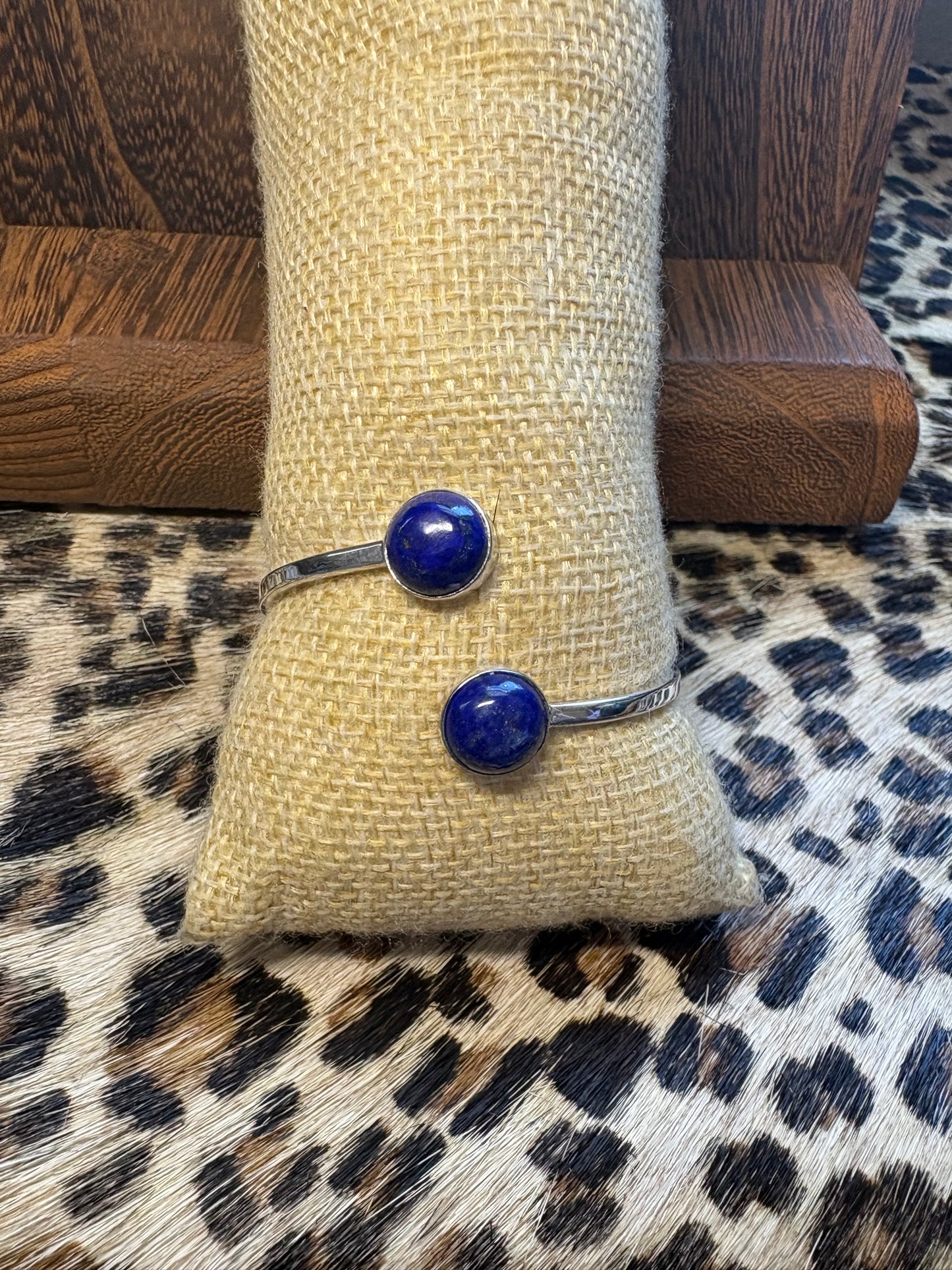 Blue Lapis 2 Stone Cuff