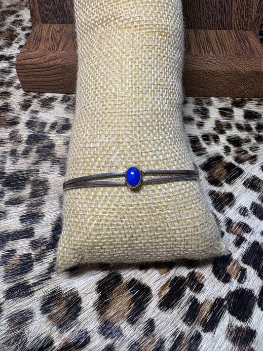 Vintage Blue Lapis Stacker Cuff