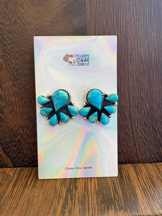 Kingman Cluster Fan Earrings