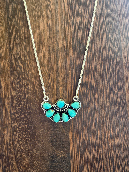 Kingman Half Cluster Necklace