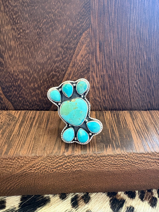 Kingman Large Heart Cluster Ring