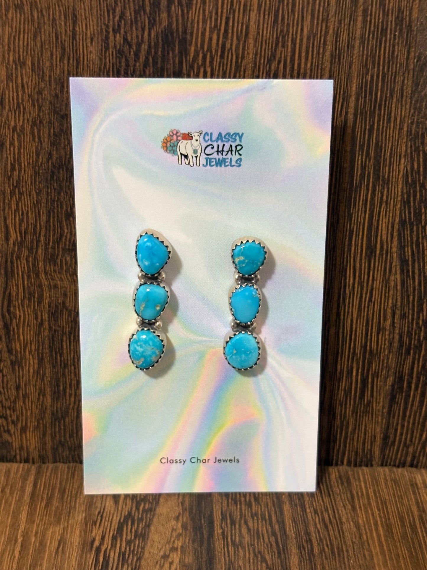 Blue Ridge 3 Stone Linear Studs