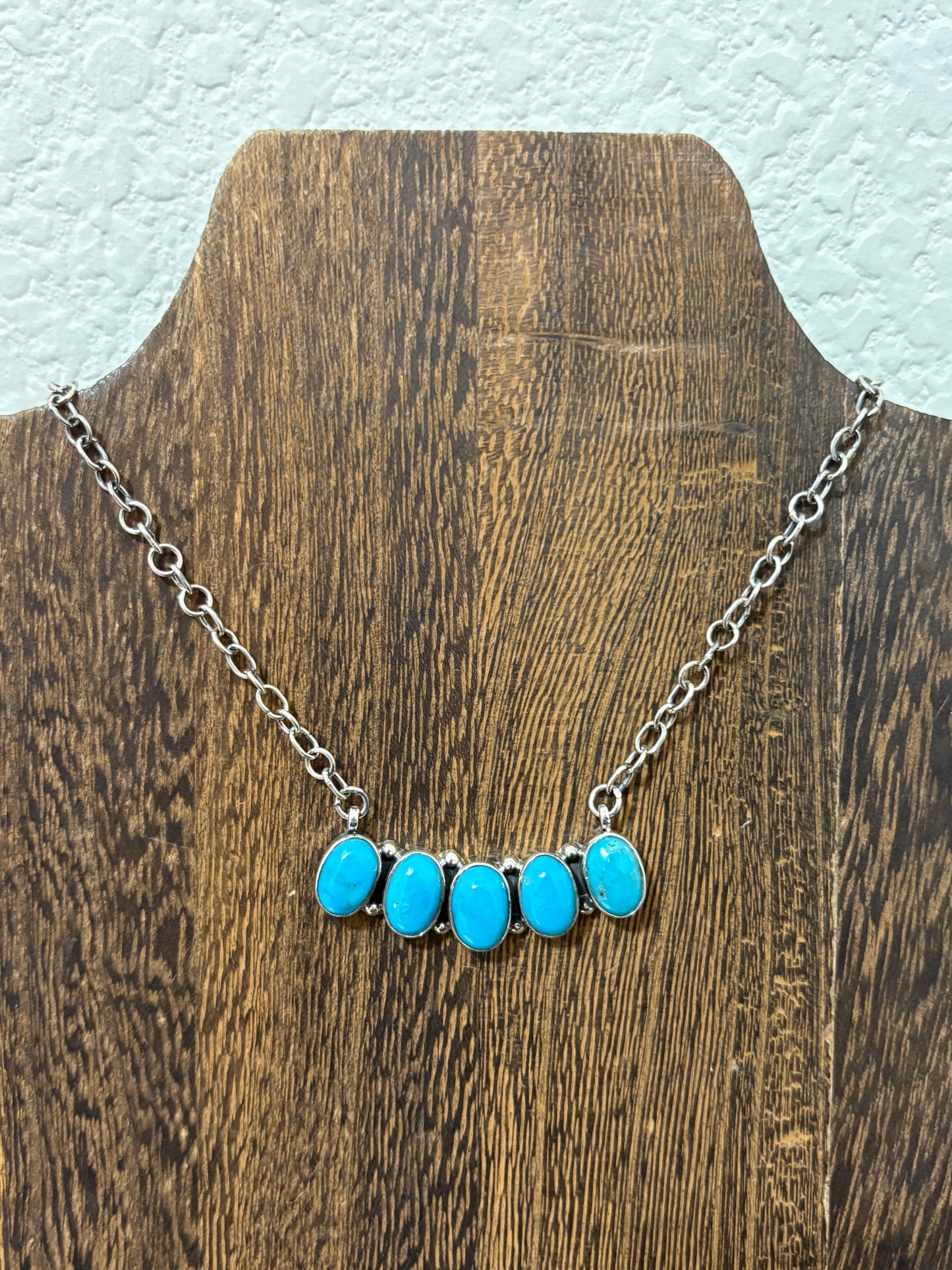 5 Stone Kingman Bar Necklace