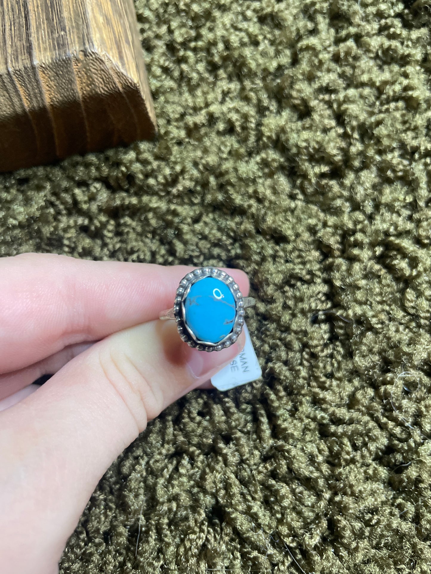 Navajo Handmade Kingman Single Stone Ring