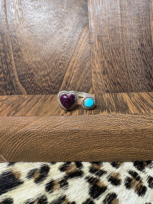 Purple Spiny & Kingman Floater Ring