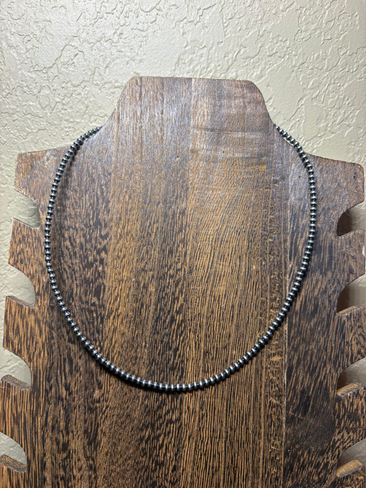 16” + 2” 3mm Sterling Pearls