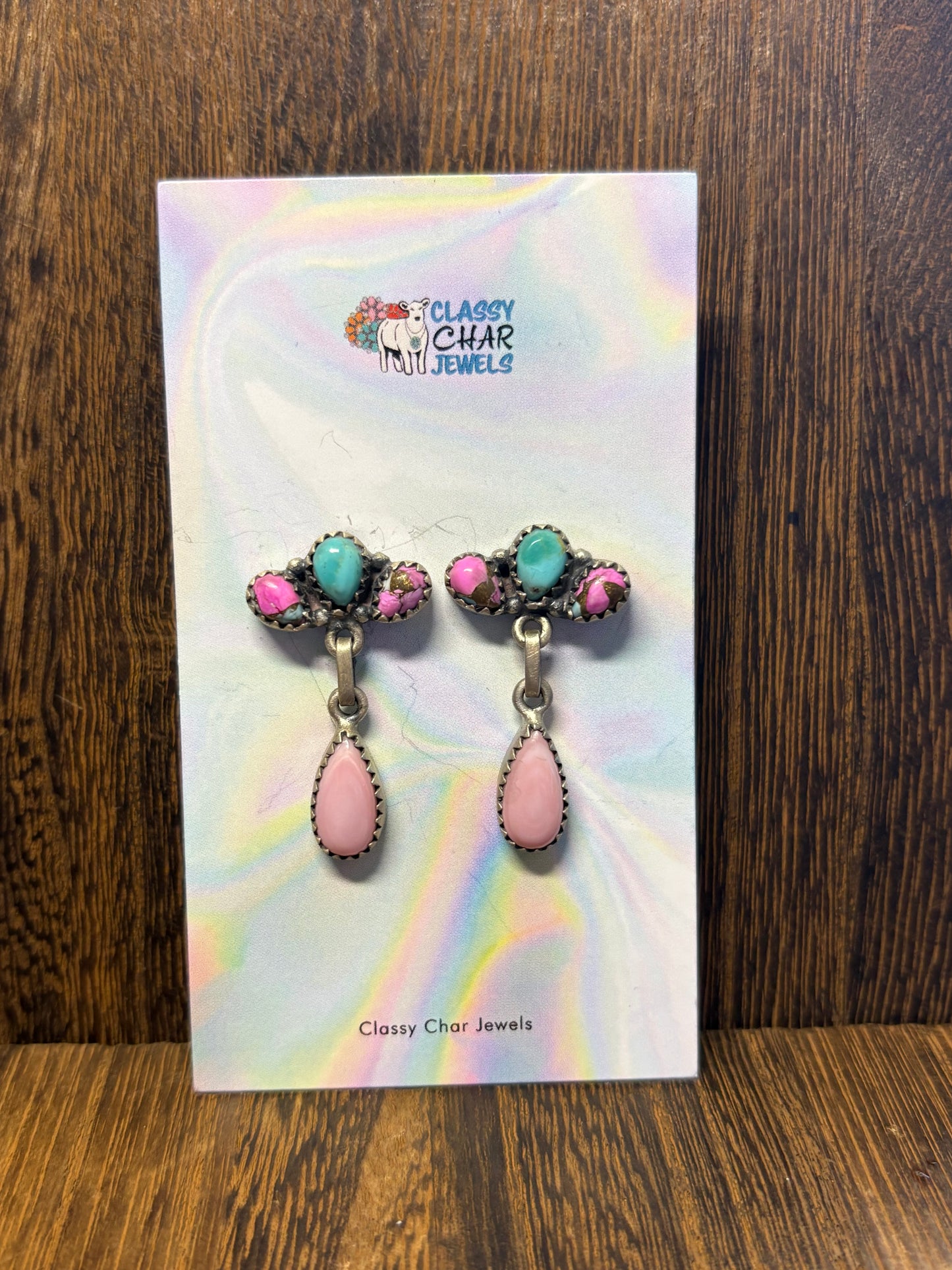 Cotton Candy, Kingman, & Pink Conch 4 Stone Studs
