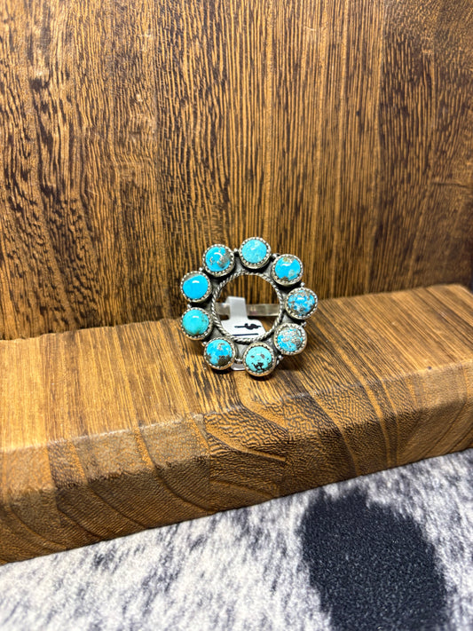 Turquoise Open Circle Ring