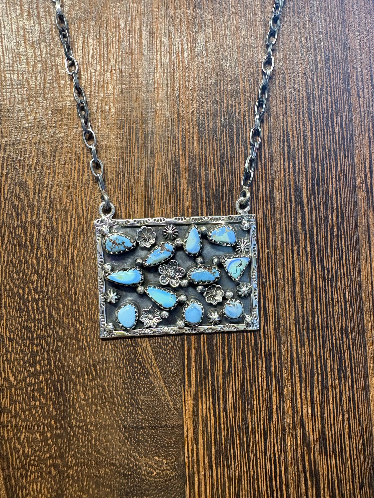 XL Golden Hills Rectangle Geometric Necklace