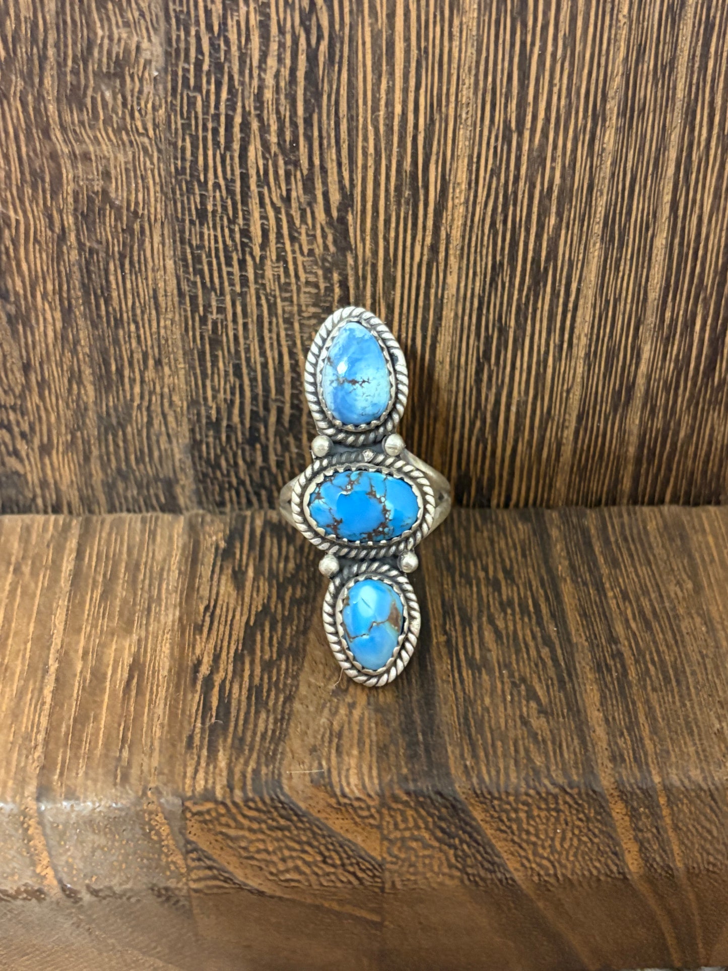 Golden Hills 3 Stone Ring