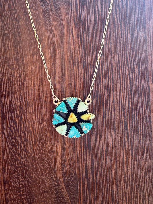 Mix Premium Stone Full Cluster Necklace