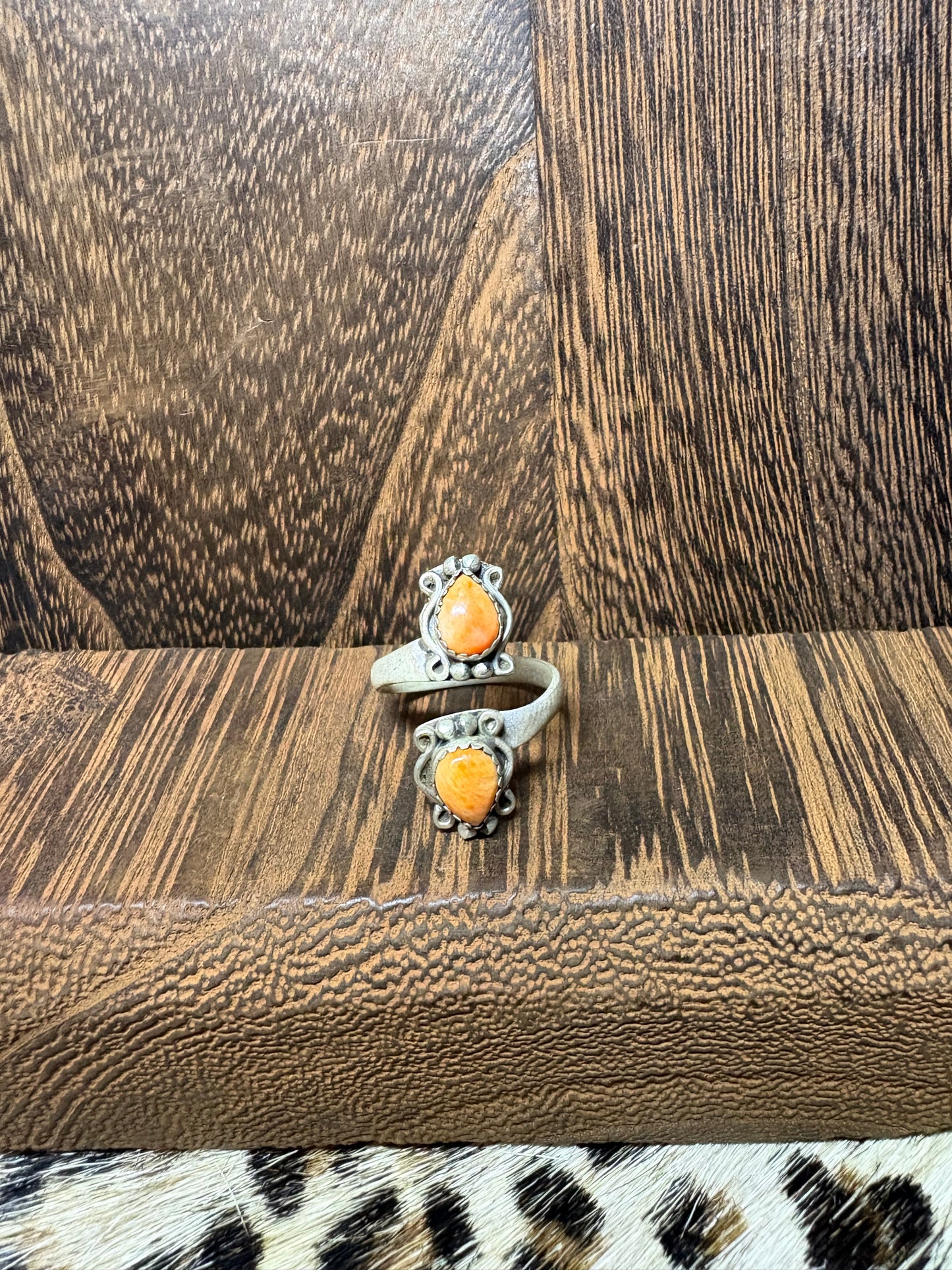 Orange Spiny Bypass Ring