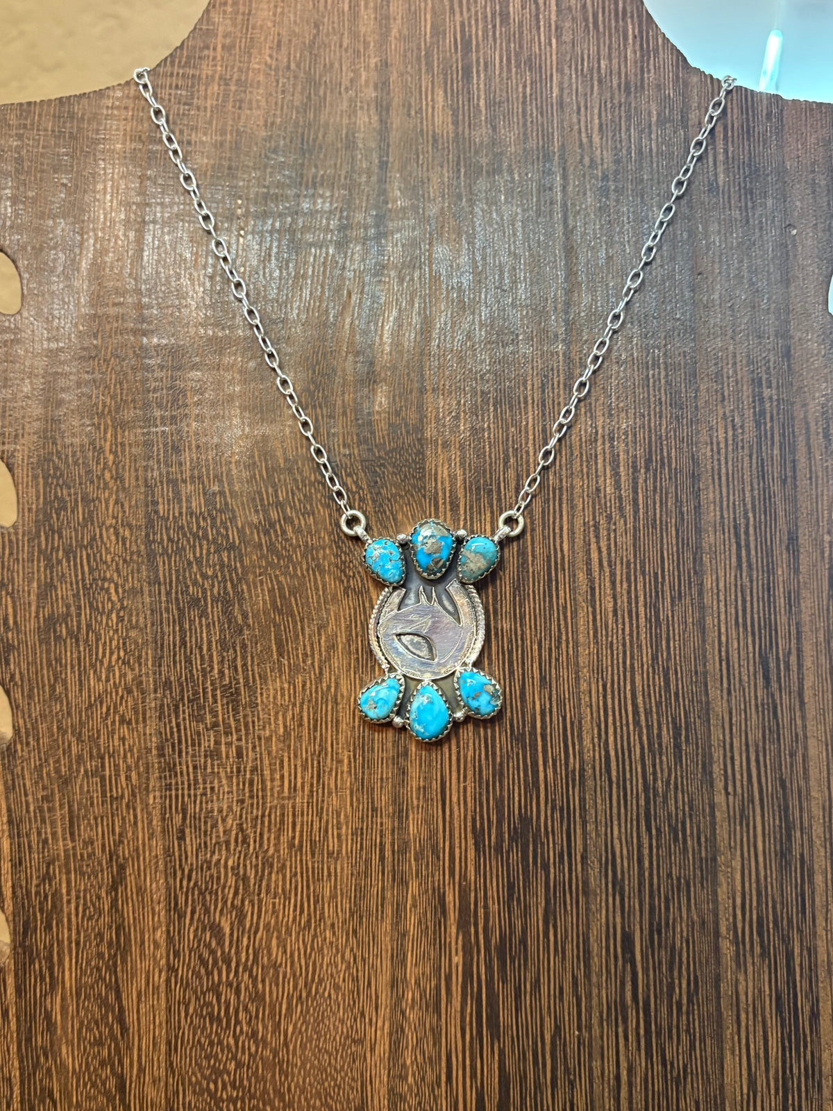 Blue Bird Turquoise Horse Head Necklace
