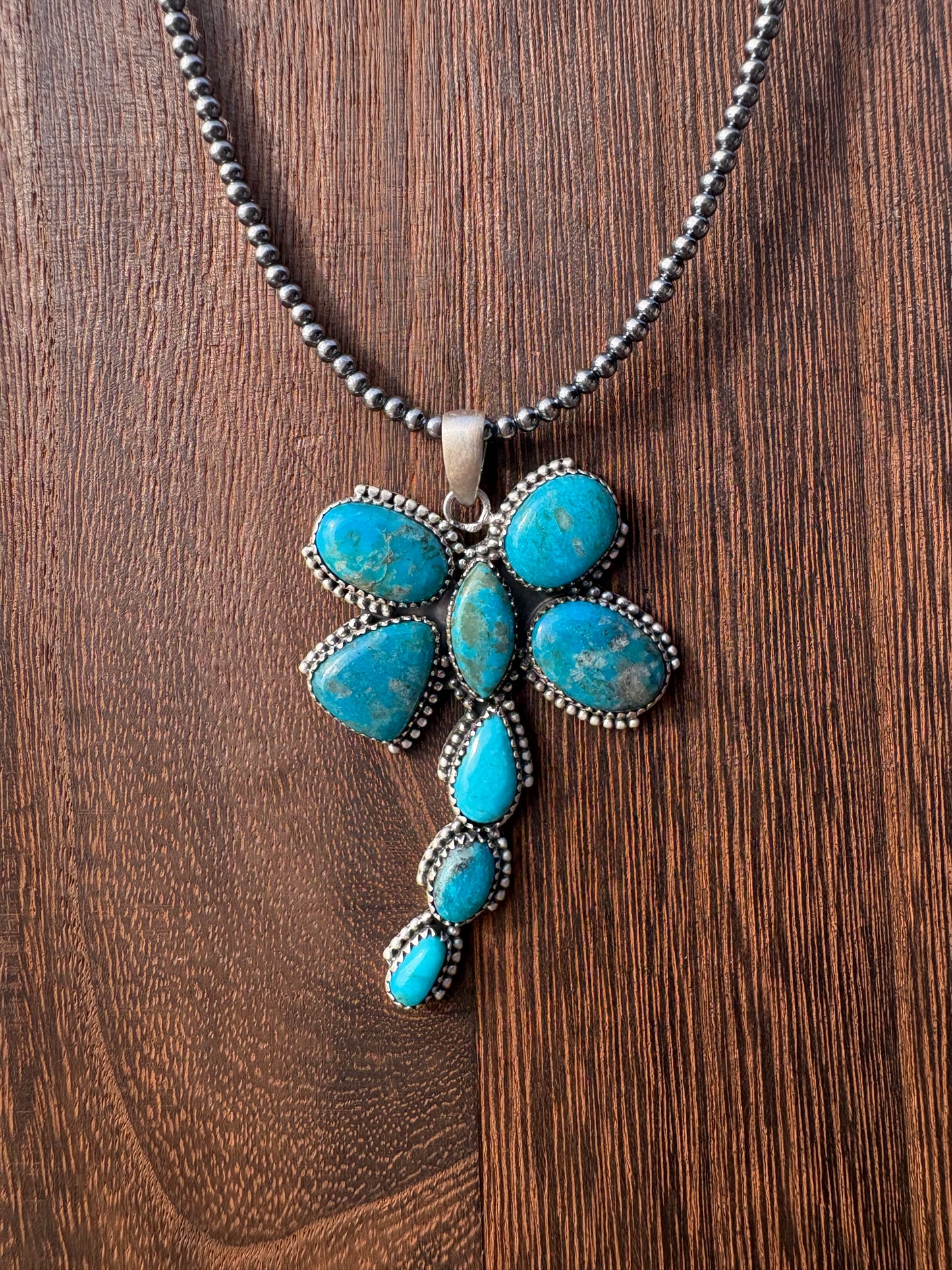 Turquoise STATEMENT Dragonfly Pendant