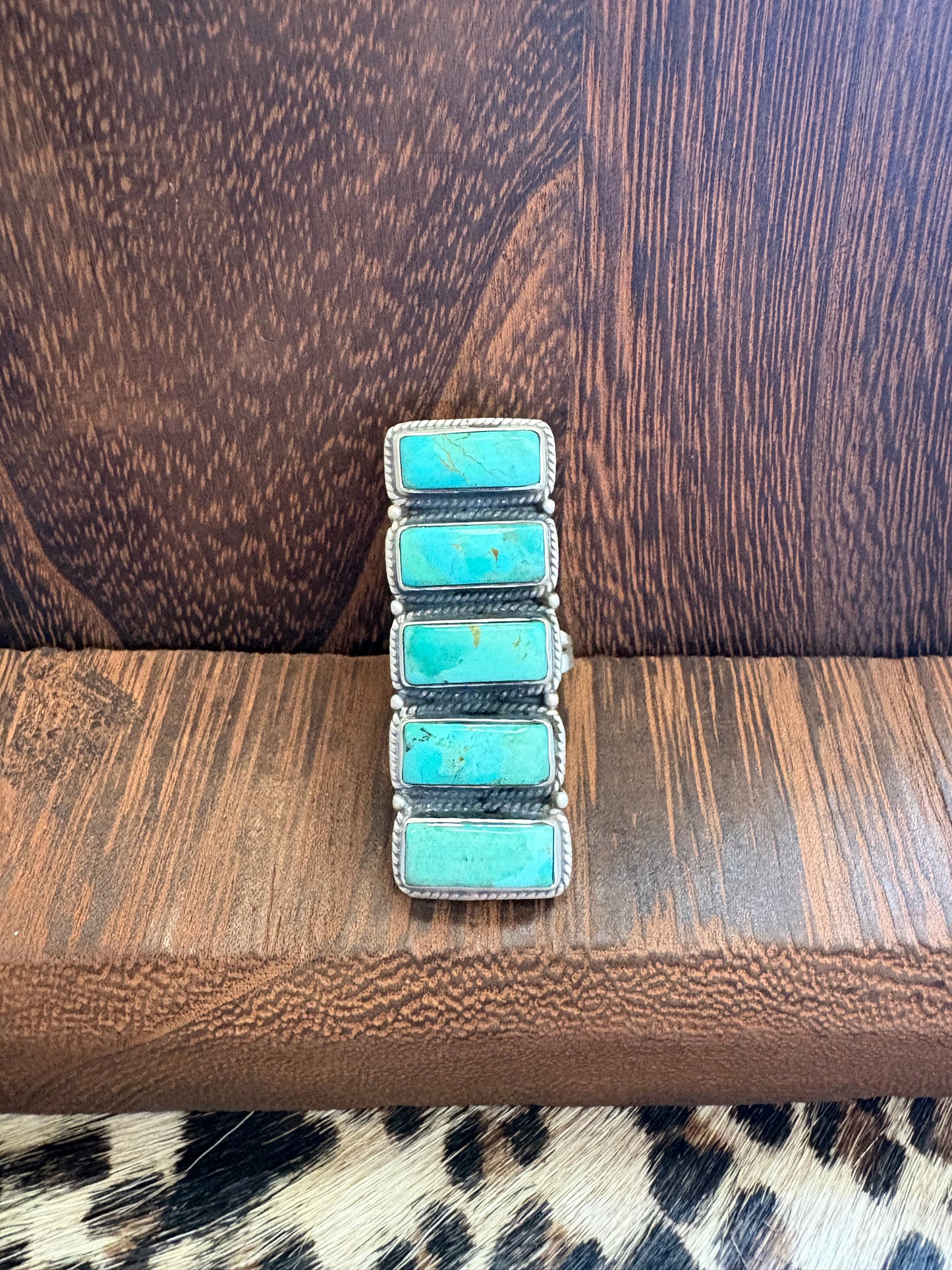 Kingman Statement 5 Stone Bar Ring