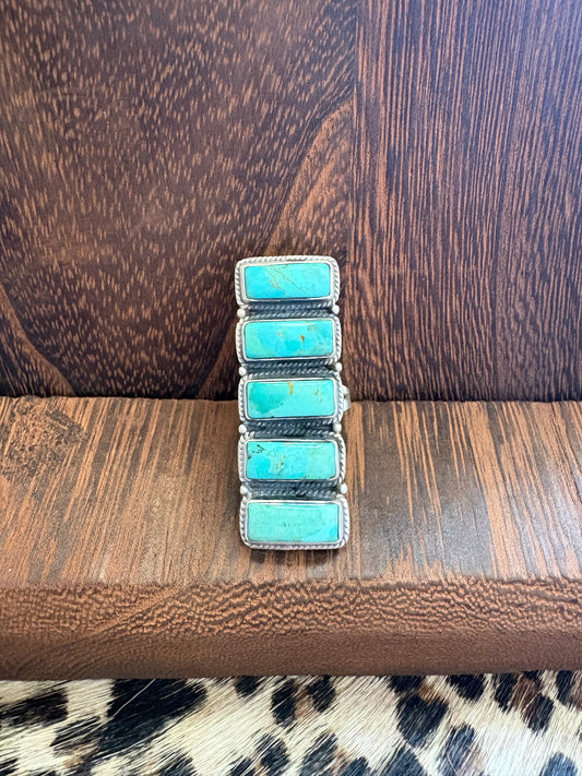 Kingman Statement 5 Stone Bar Ring