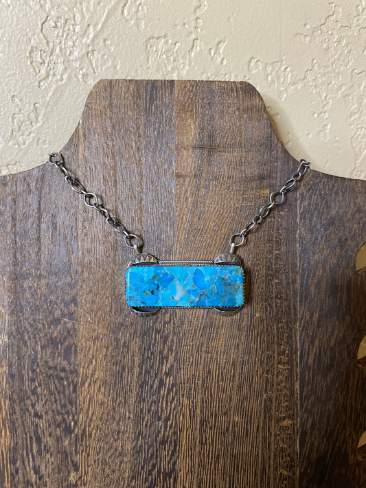 Navajo Handmade Statement Bar Necklace