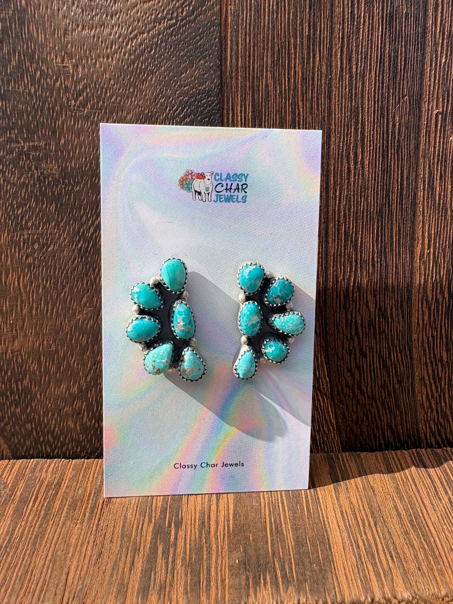 White Water Half Cluster Studs