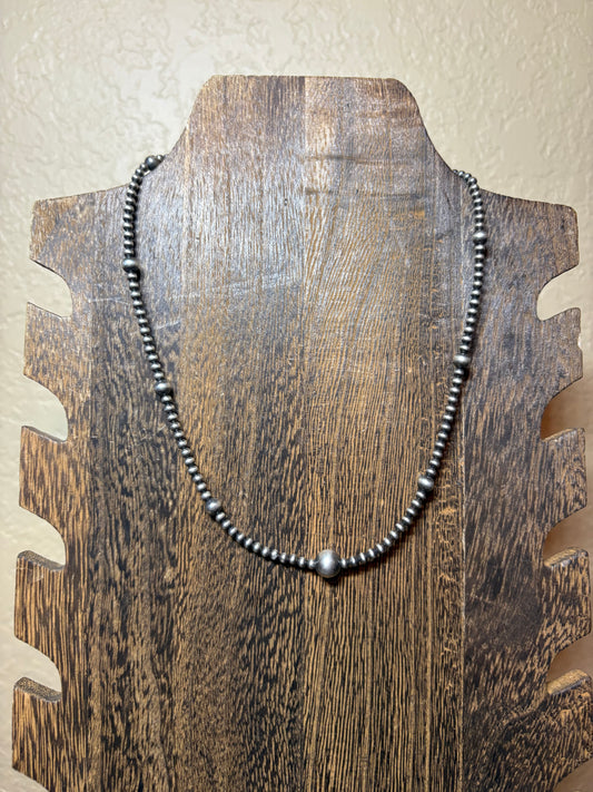 16” + 3” Mixed Size Pearl Necklace