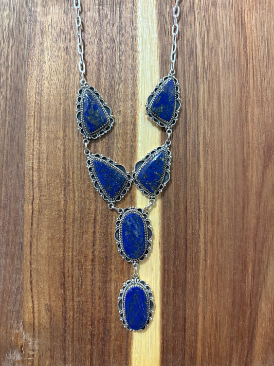 Blue Lapis Statement Lariat