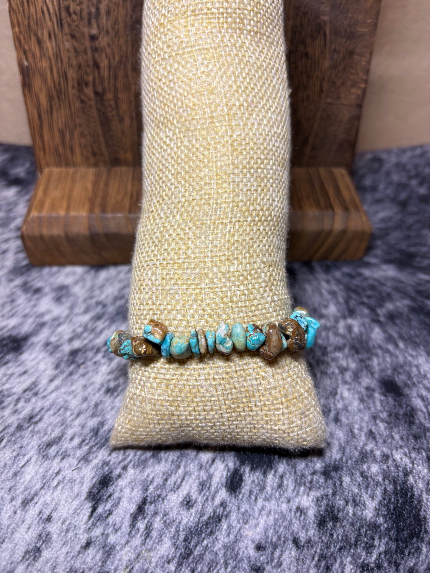 Chunky Turquoise Stretchy Bracelet