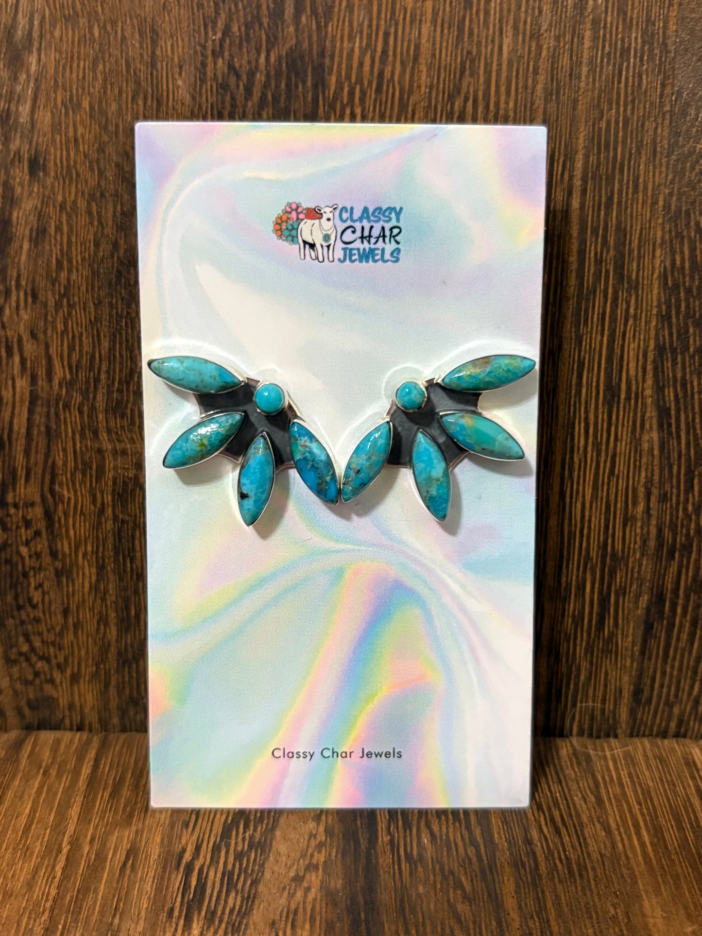 Kingman 5 Stone Cluster Earrings