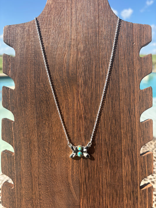 White Buffalo & Kingman 6 Stone Necklace