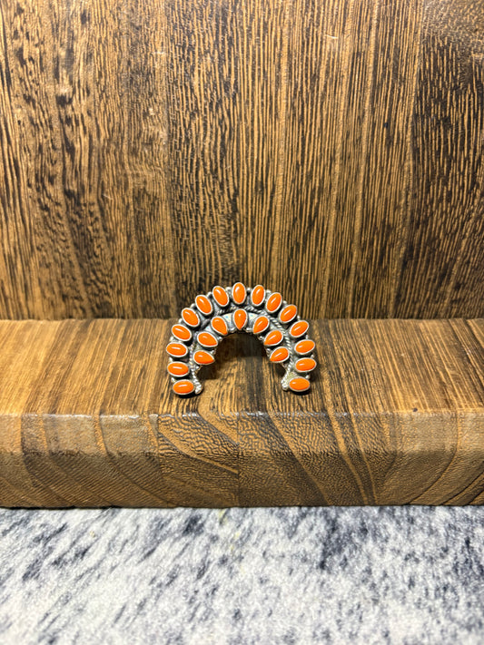 Orange Jasper Naja Ring