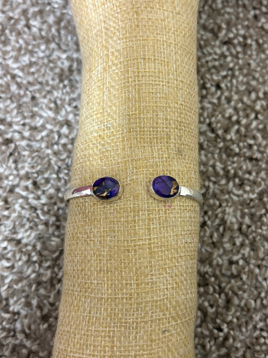 Purple Dahlia 2 Stone Cuff