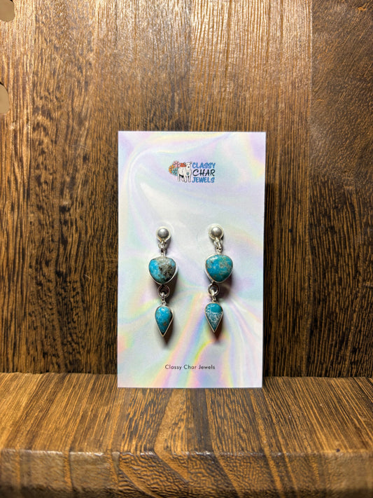 Turquoise 2 Stone Studs