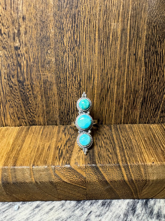Kingman Triple Stone Crawler Ring