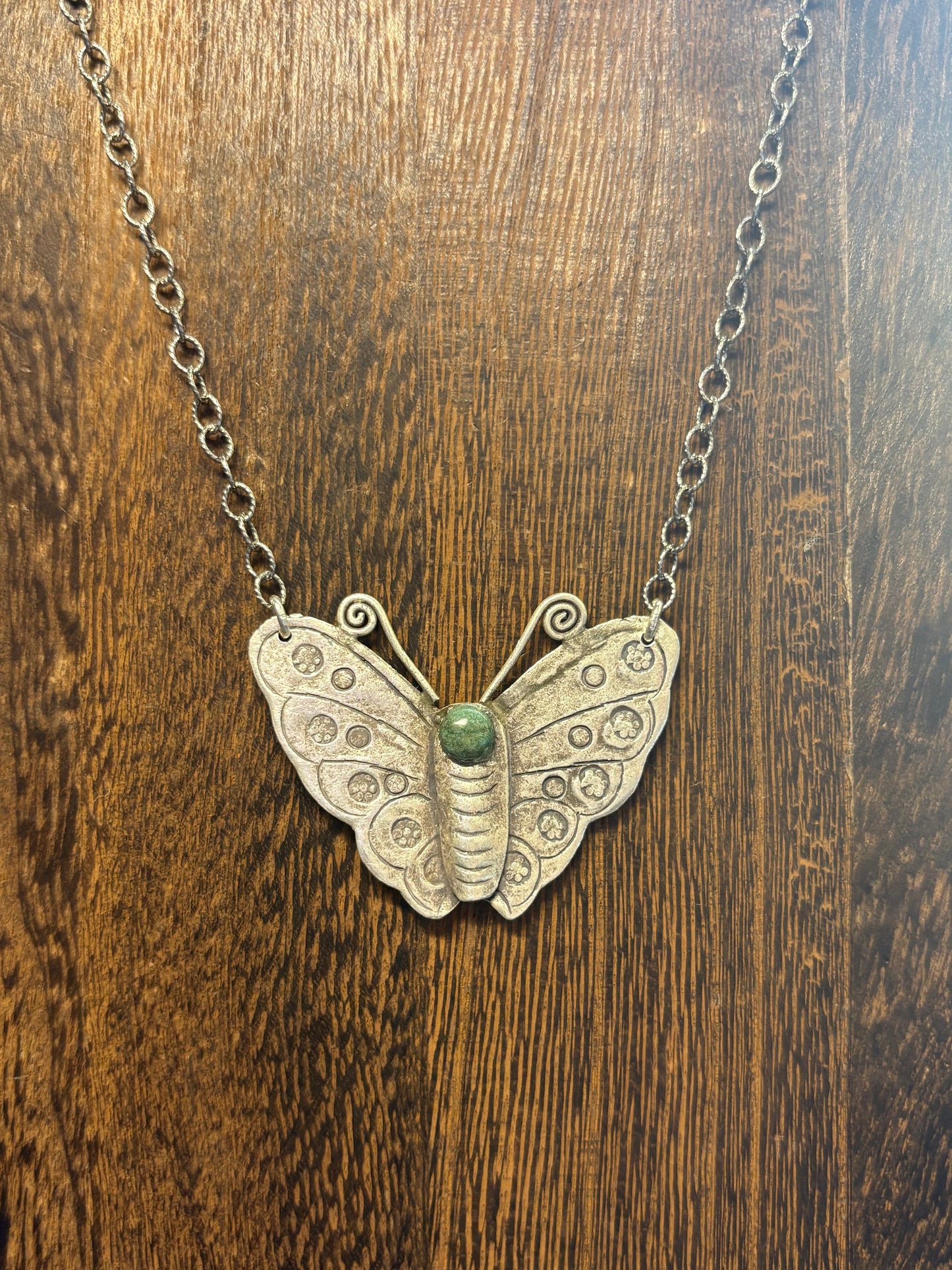 Vintage Turquoise Butterfly Necklace