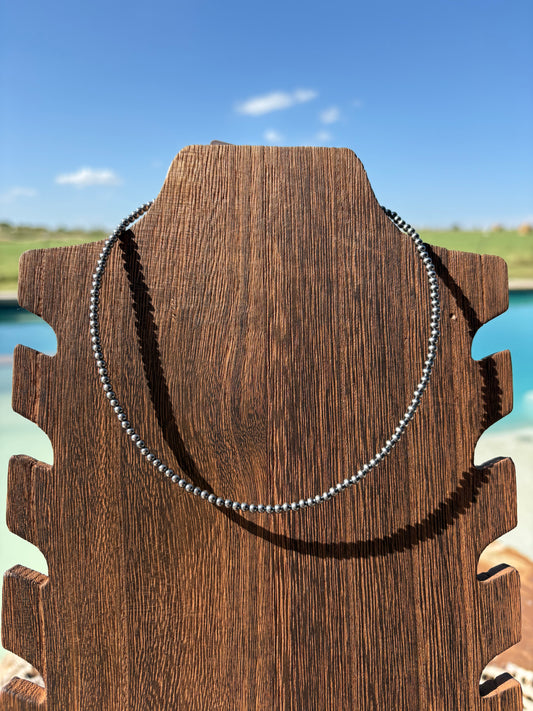 14” + 2” 3mm Sterling Pearls