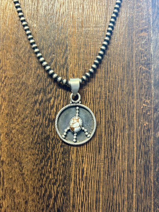Wild Horse Peace Sign Pendant