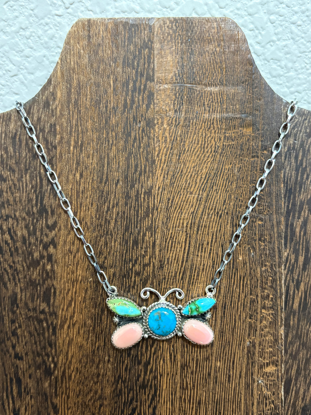 Mix Stone Butterfly Necklace