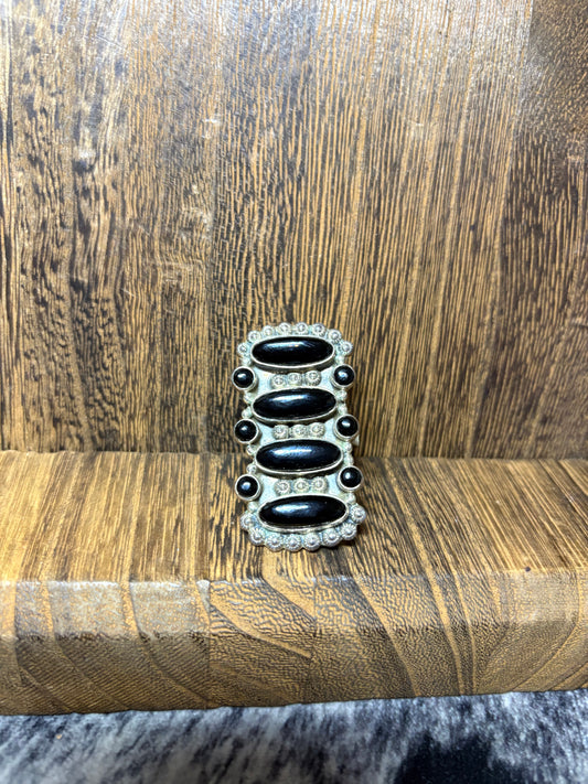 Onyx 10 Stone Large Ring