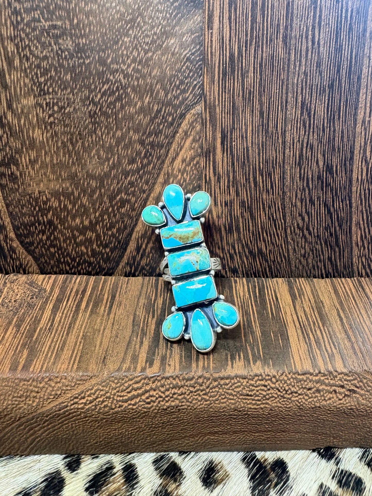 XL Kingman 9 Stone Cluster Ring