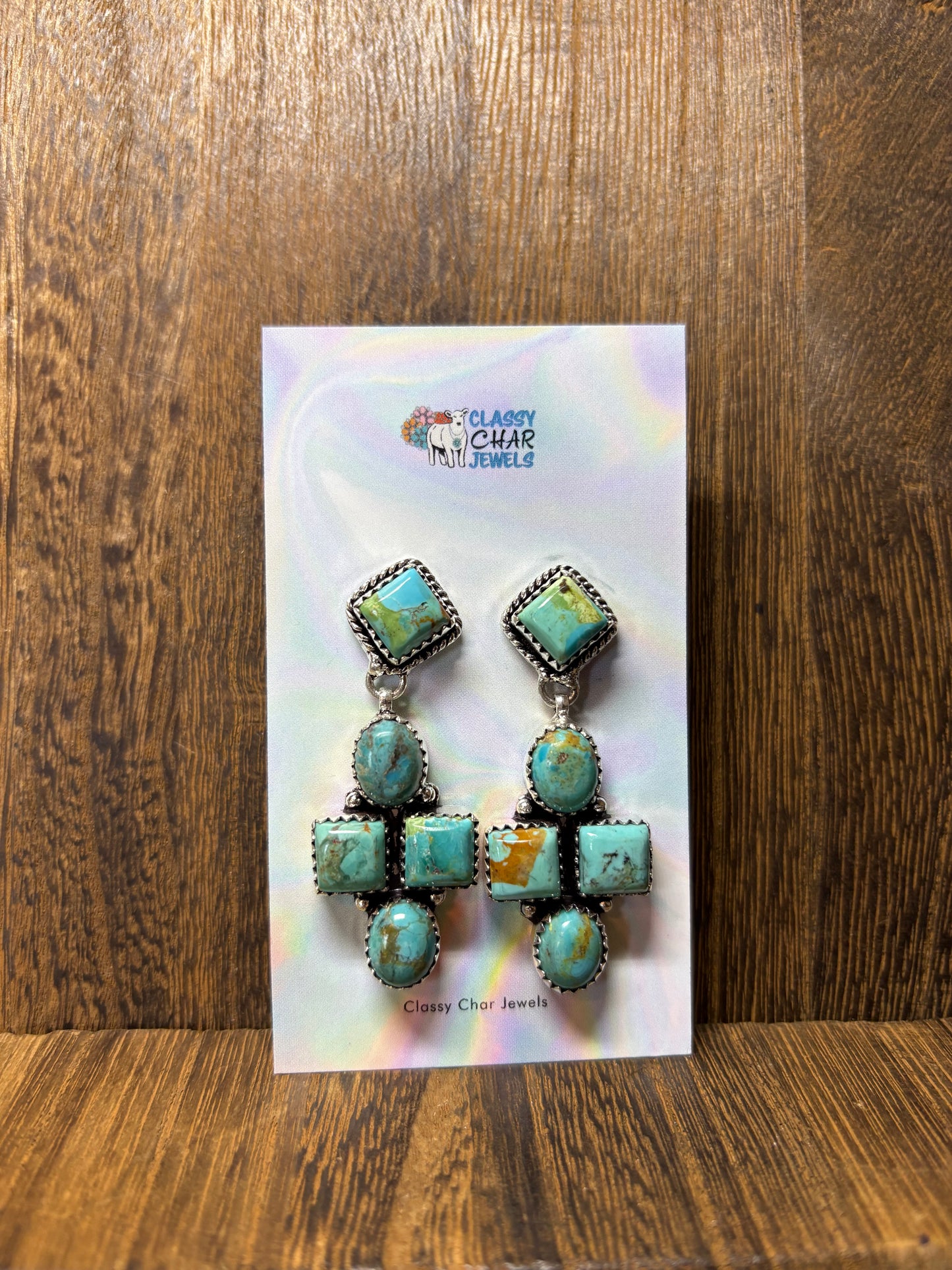 Kingman 5 Stone Statement Earrings