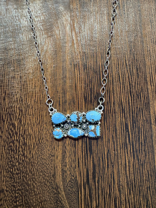 Golden Hills 6 Stone Bar Necklace #2