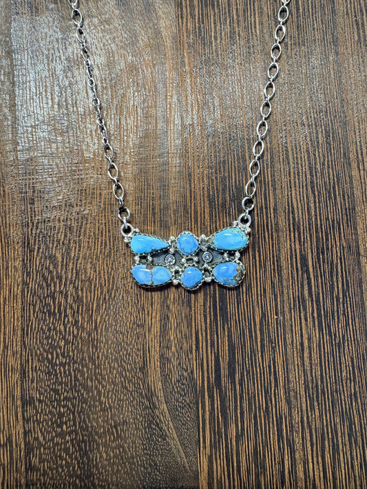 Golden Hills 6 Stone Bar Necklace #3