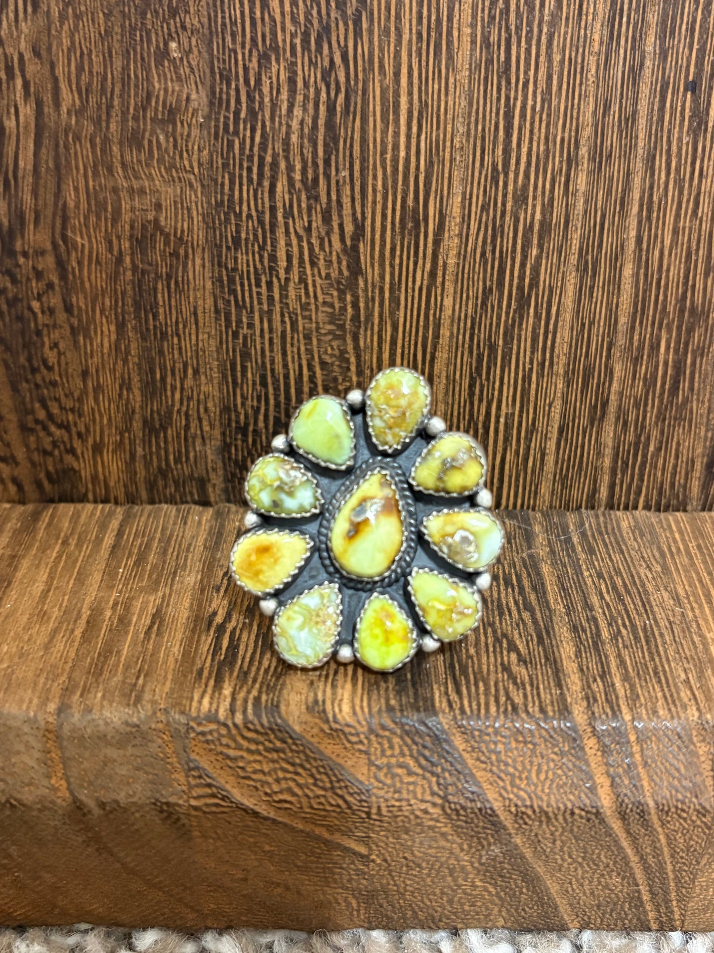 Large Palomino Cluster Ring