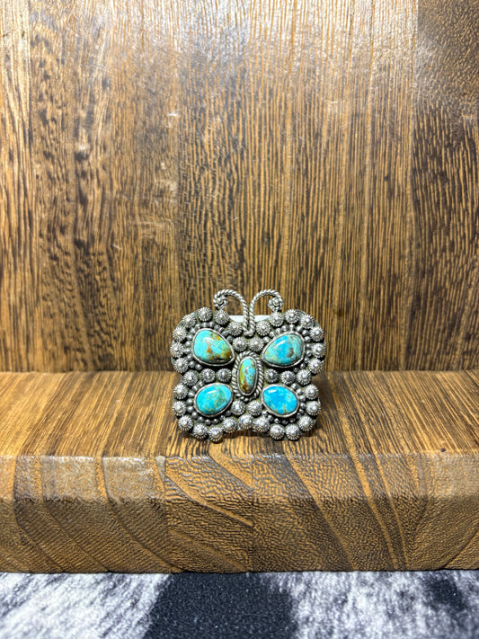 Hada Kingman Butterfly Detail Ring