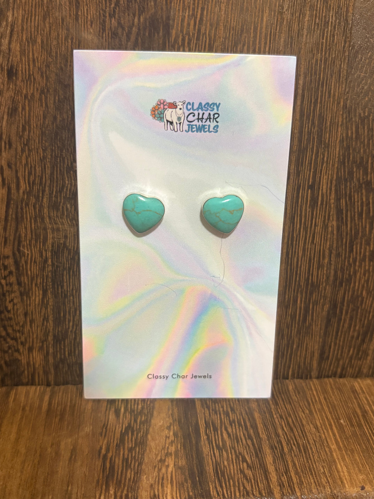 Kingman Heart Studs